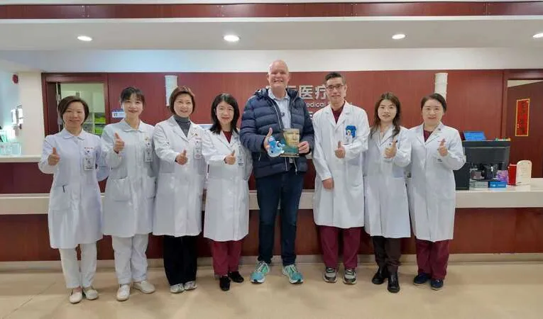 A South African myeloma patient at a Shanghai hospital